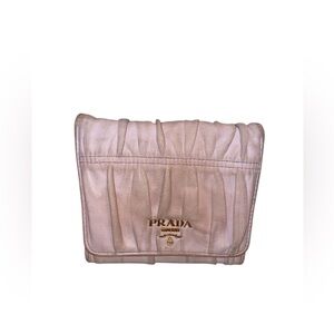 Prada Nappa Gaufre TriFold Pink Leather Wallet HelpHelp Me Prada- Well Loved
